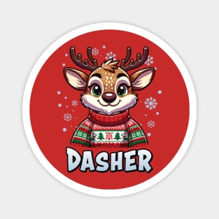 Santa’s Reindeer Dasher Xmas Group Costume Magnet